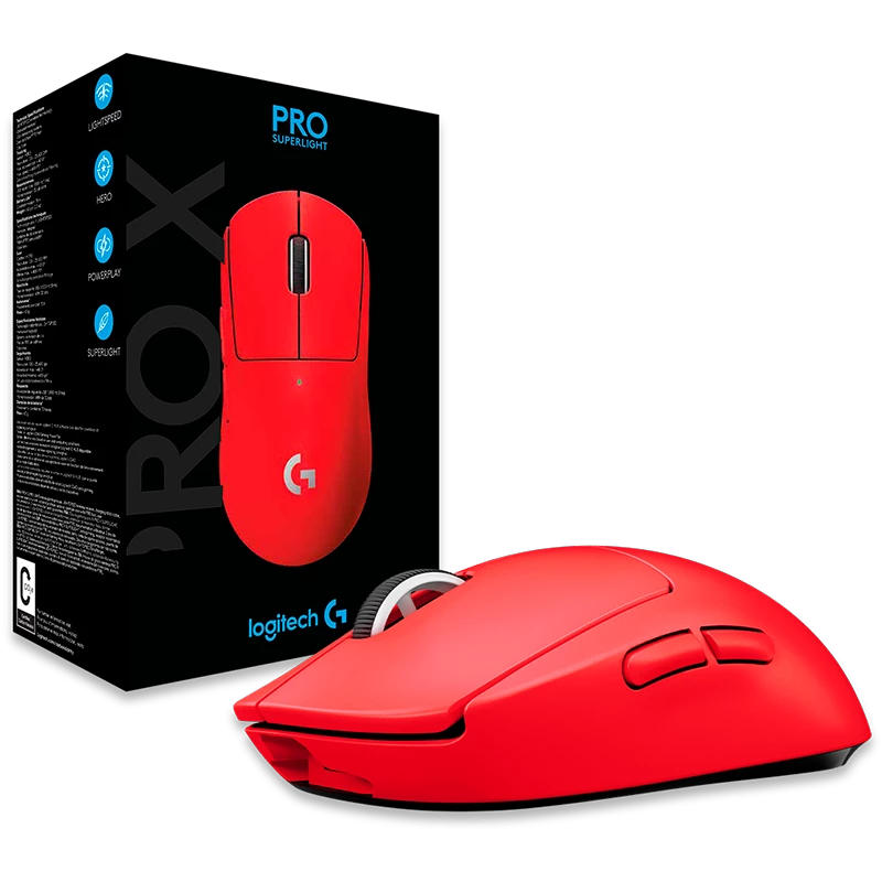 Mouse Gamer Inalámbrico Logitech PRO X SUPERLIGHT (Rojo)