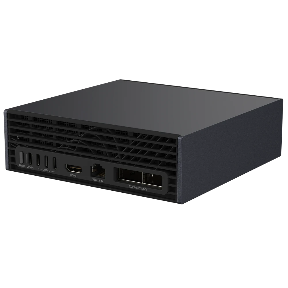 Workstation IA GIGABYTE AI TOP ATOM · NVIDIA GB10 Grace Blackwell · 1 PetaFLOP IA · 128GB LPDDR5X · SSD M.2 NVMe Gen5 4TB