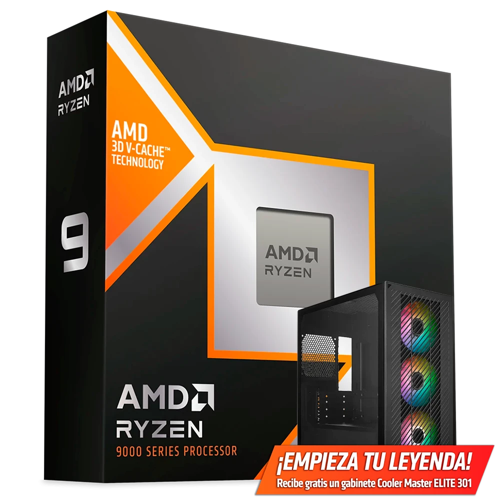 Procesador AMD Ryzen 9 9900X3D AM5 (4.4GHz-5.5GHz) No Fan/Vídeo