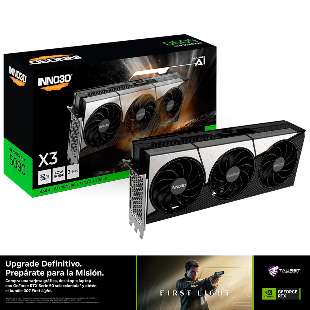 Tarjeta Gráfica INNO3D X3 · GeForce RTX 5090 · 32GB GDDR7